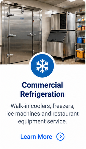 Fenwick HVAC service card: Commercial Refrigeration